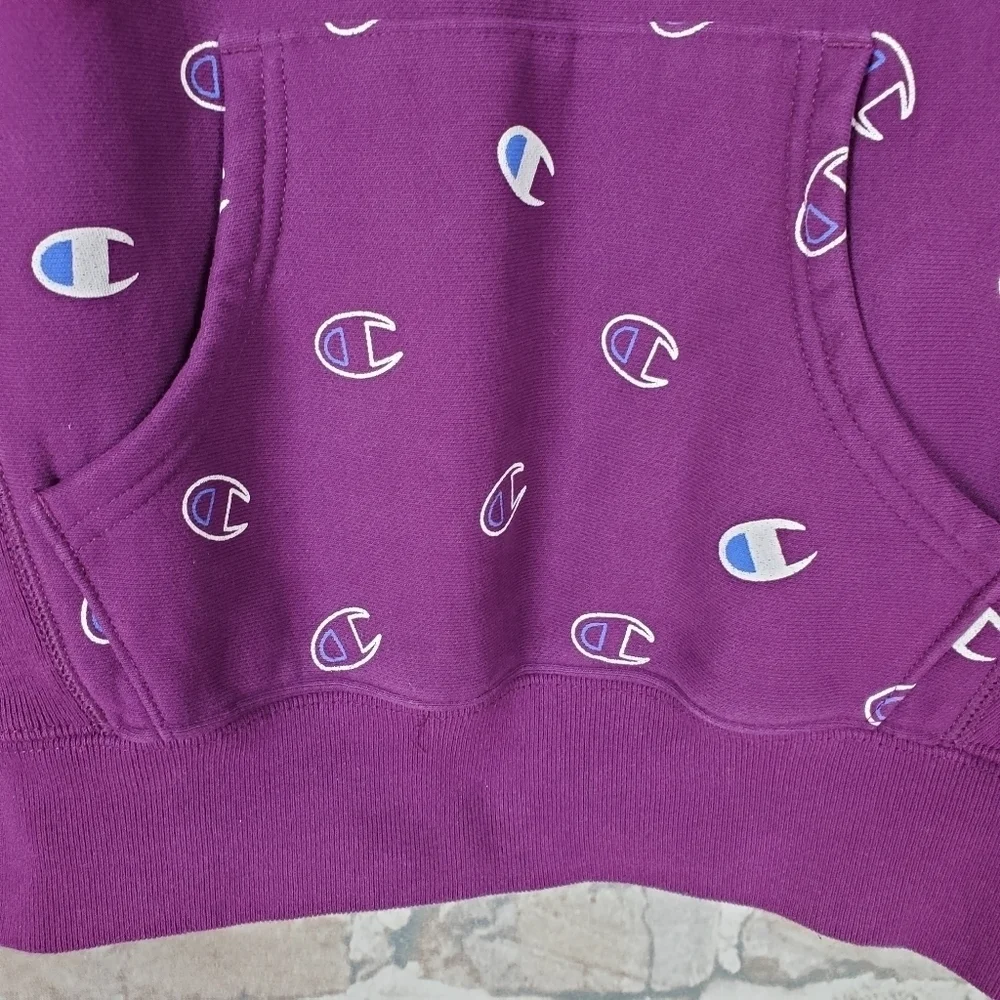 Champion Purple Reverse Weave Hoodie Tossed  Cs Size Small - Picture 5 of 16